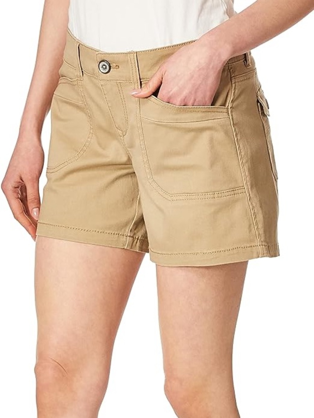 NEW! UNIONBAY High-Rise Khaki Shorts XL 4-inch Delaney Tan - Picture 9 of 9